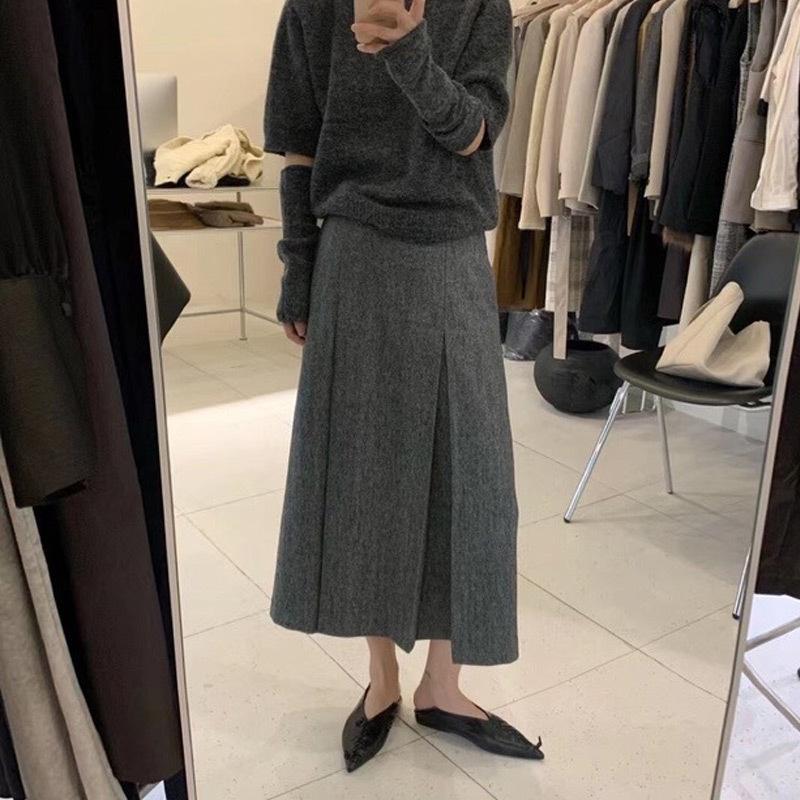 ランキングや新製品 秋冬ミモレ丈 ハイウエスト コーデ レディース 裏起毛 50代 40代 30代 冬 秋 ロング スカート Aライン 着痩せ オシャレ コーデ ウール混スカート ロング マキシ丈スカート サイズ M Lospinos Sa Com