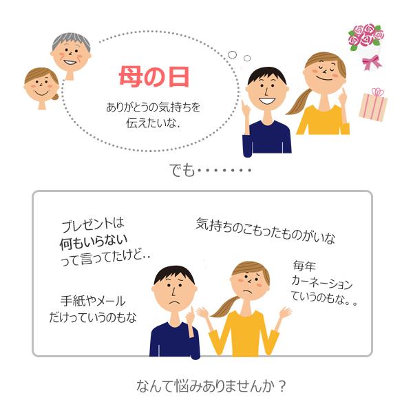 母の日 花 メッセージカード プリザーブドフラワー バラ くま イラスト