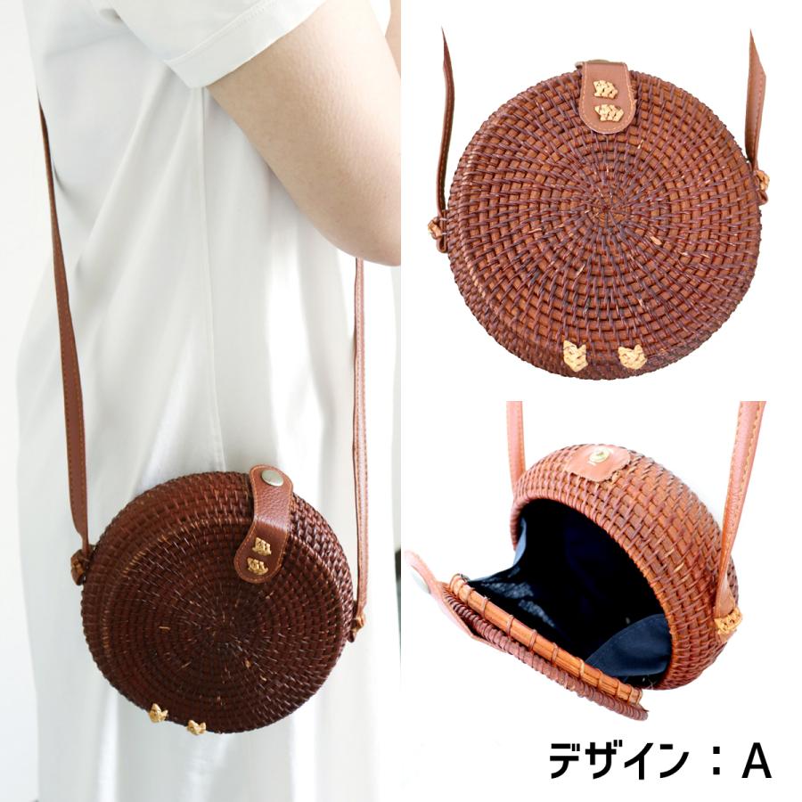 【超美品】☆SEA　シー：ラウンド　ショルダー　かごバッグ　ブラウン SEA 大人気ショルダーラウンドかどバッグ