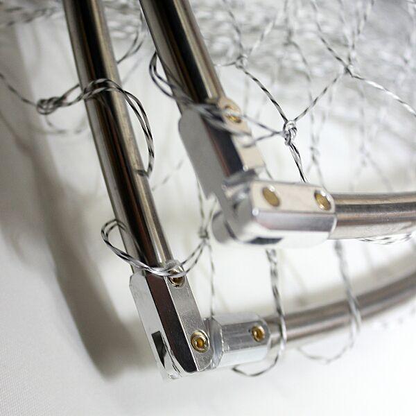 玉枠網セット 80cm ランディングネット ステンレス四ツ折枠+網セット