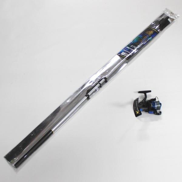 サビキ釣りセット 磯防波堤ロッド270+ライン付きリール 釣竿 リール