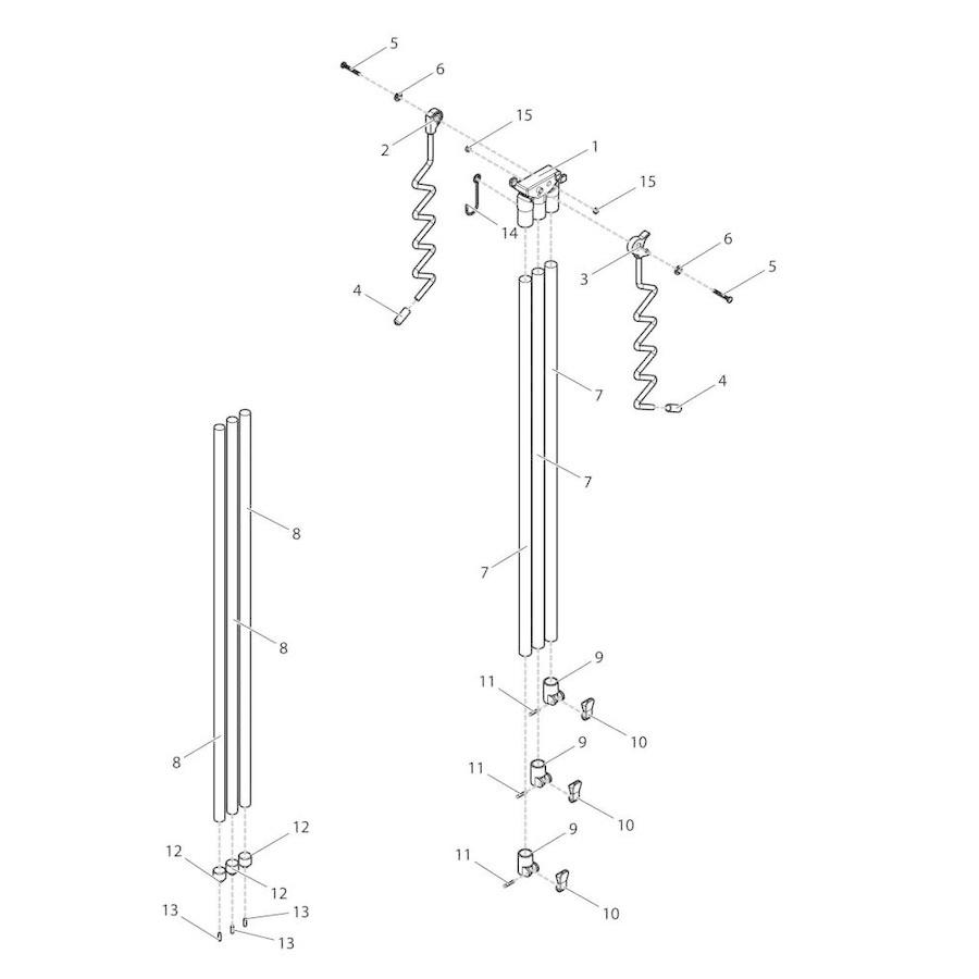 部品】 先端パーツ (39516) パーツNo.12 [第一精工 サーフ三脚レバー式