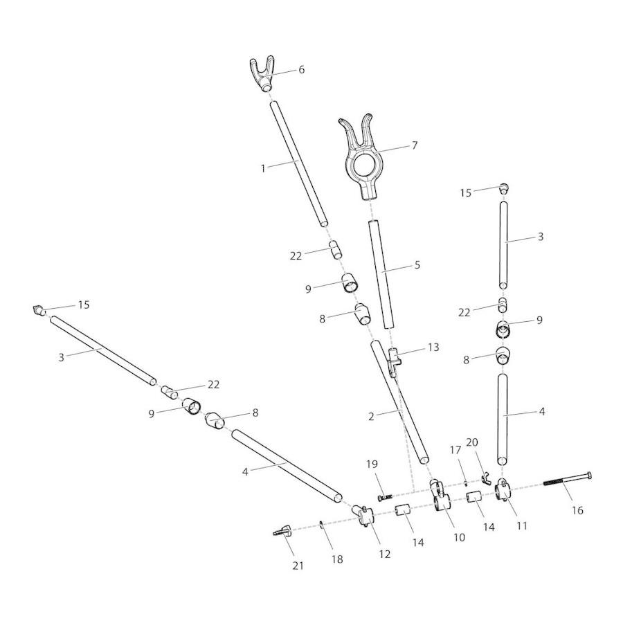 【部品】 アルミパイプ15.8x14.05x360 (19174) パーツNo.4 [第一精工 バンノー竿受2号] | 