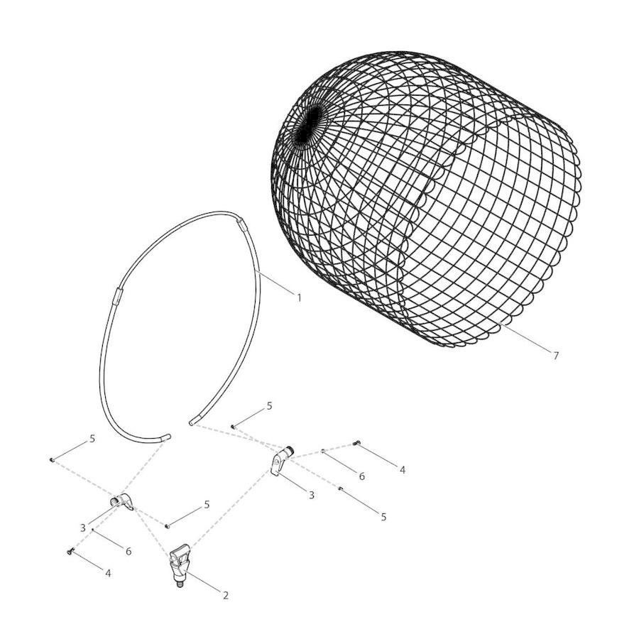 おうキング 部品】 48cmネット GM (40007) パーツNo.7 [第一精工 オートキング