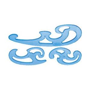 メール便可 建築士試験アイテム ステッドラー マルス 雲形定規 インクエッジ付・シース入り 3枚組 | ステッドラー | 01