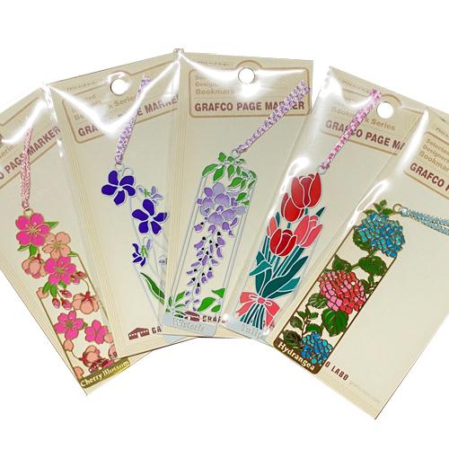 メール便可 グラフコラボ ブックマーカー しおり 銀枠 栞 金属製 ステンドグラス風しおり 四季の美しい花々 Bm 447 59 エンオーク 通販 Yahoo ショッピング