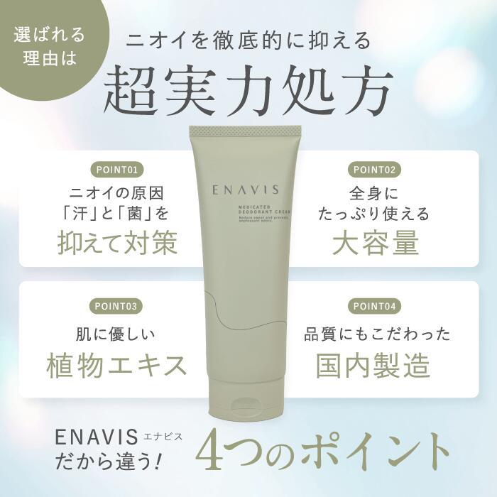 ENAVIS（エナビス） 《3本セット》制汗剤 顔 わきがクリーム ワキガ