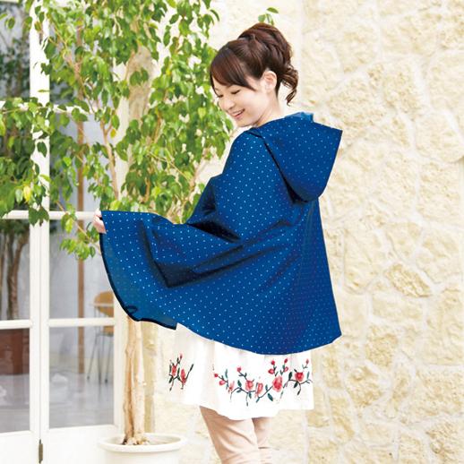 小島通商 ちっちゃくたためる レインポンチョ ポーチ付き 雪 雨 かっぱ