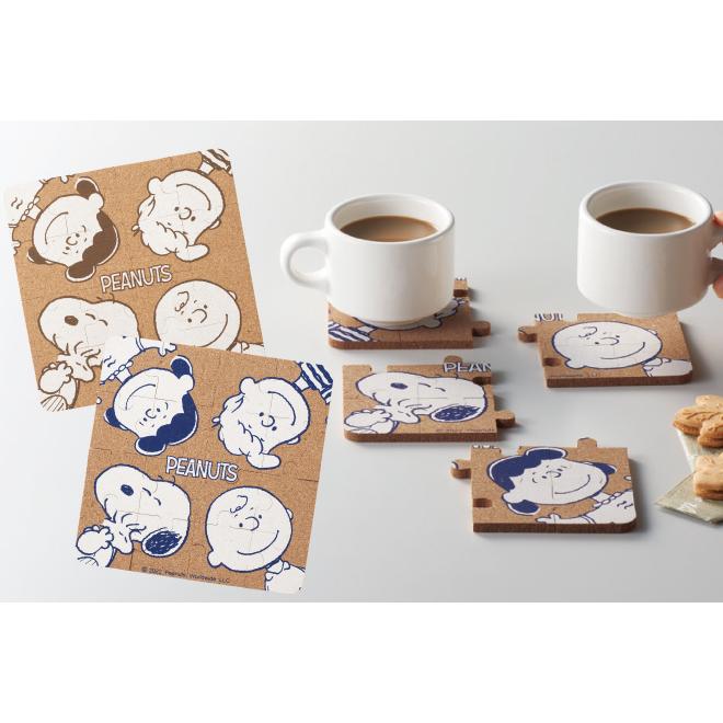 SNOOPY（スヌーピー） 2色セット キャラクター パズル型 コルク