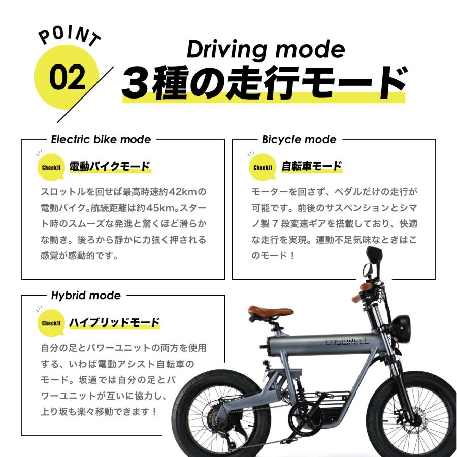 ebike Flow 最大42km/h スロットル可能
