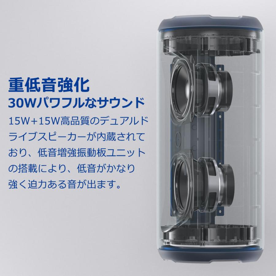 Bluetooth スピーカー 高音質 重低音 IPX7防水 18時間連続再生