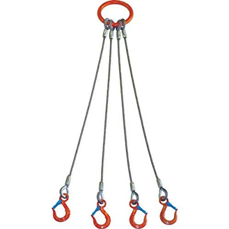 低反発 腰用 大洋 4本吊 ワイヤスリング 3.2t用×2m 4WRS