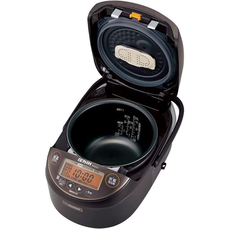 象印 炊飯器 5.5合 圧力IH式 極め炊き 黒まる厚釜 保温30時間 ダーク