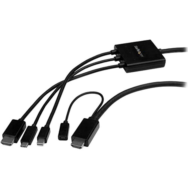 サントスピンク USB-C HDMI Mini DisplayPort HDMI変換アダプタケーブル 2m CMDPH 通販 USB-C DisplayPortディスプレイケーブル USB Type-C ディスプレイポート変換アダプ