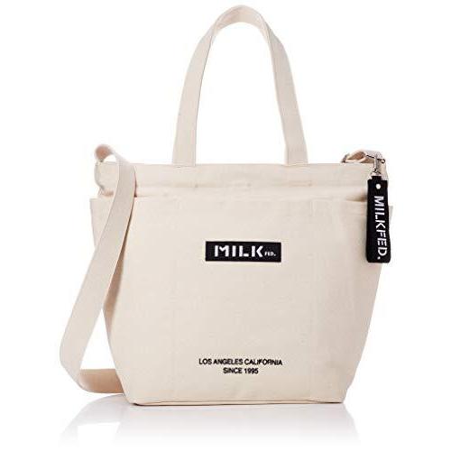 玄関先迄納品 Big Logo Under And Bar ビッグキャンバスバッグ ロゴ ミルクフェド Canvas ホワイト Bag トートバッグ Www We Job Com