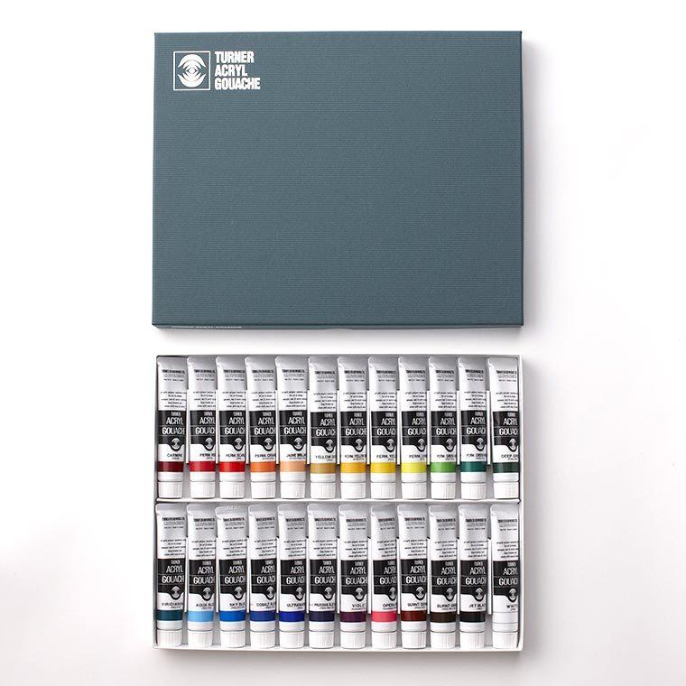 ターナー】 アクリルガッシュ 20ml 24色セット 1個入 【ゆう