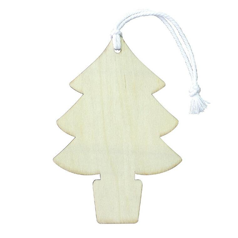 木製オーナメント クリスマスツリー 1枚入【ゆうパケット対応】 : 手芸