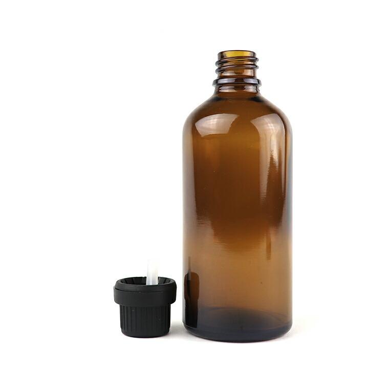 100ml 1個入 遮光瓶 茶色 ドロッパー付 43.5mm×111.5mm Φ10.5mm 【宅配 