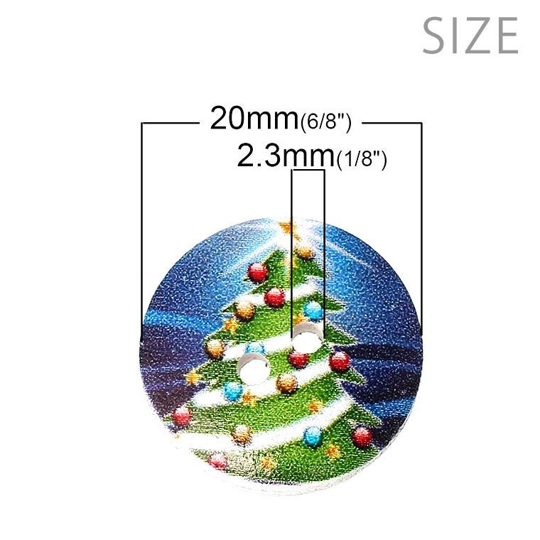 直径約mm 10個入 クリスマスツリー デザイン 円型 二つ穴 穴2 3mm ゆうパケット対応 Hm 42 50 C8 手芸材料のお店 アンシャンテ工房 通販 Yahoo ショッピング