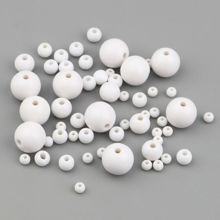 20個入 12mm ホワイト シンプルアクリルビーズ 大 球形 円形 穴2.3mm