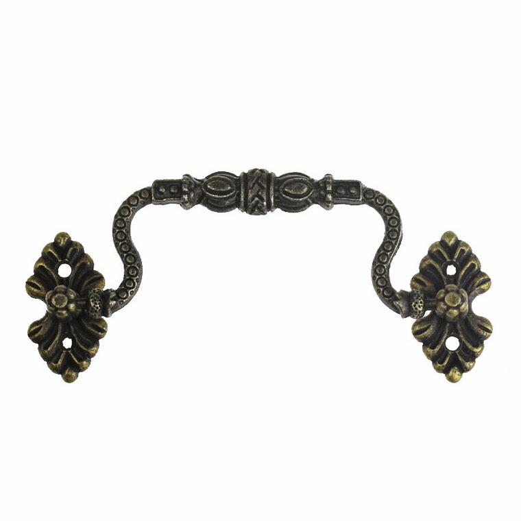 74mm×32mm 25mm×13mm アンティーク風 取っ手 アーチ型 亜鉛合金【ゆう