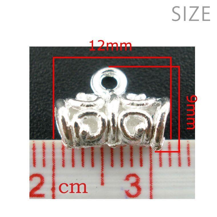 5個入 12mm×9mm ペンダントベイル バチカン 円筒形 銀メッキ 【ゆうパケット対応】|enchante-kobo|02