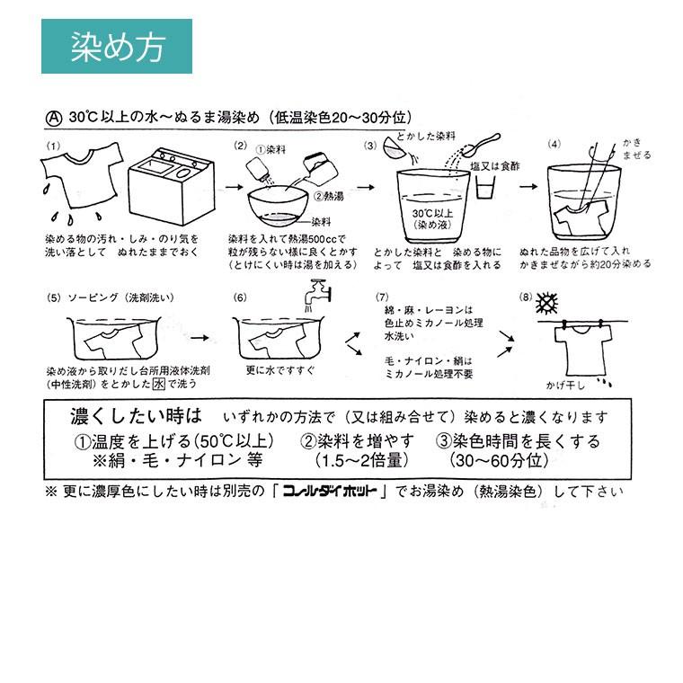 【定形外郵便対応200円〜350円】染料 コールダイオール ECO みや古染 20g 全14色｜enchante-kobo｜03