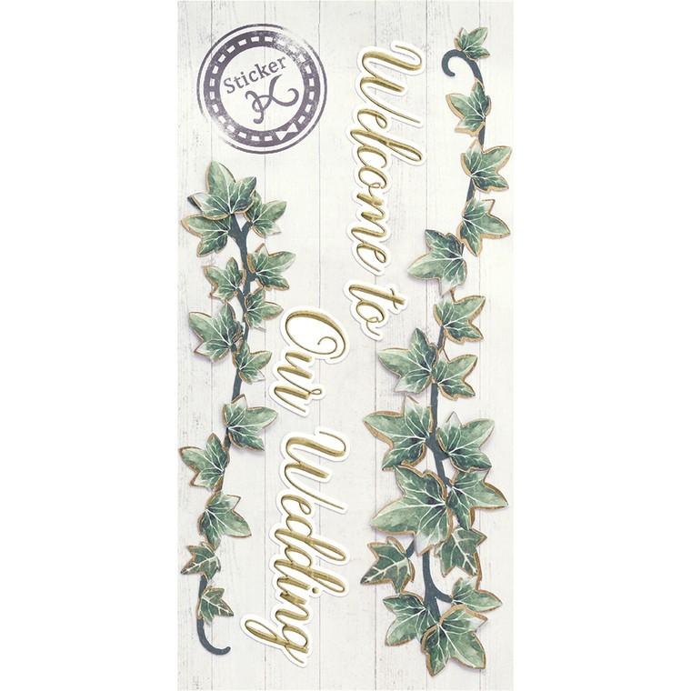 呉竹 Handmade Sticker K Title Wedding Ivy ハンドメイド ステッカー ケイ タイトル ウエディング アイビー 1枚入 ゆうパケット対応 Sbst501 2 手芸材料のお店 アンシャンテ工房 通販 Yahoo ショッピング