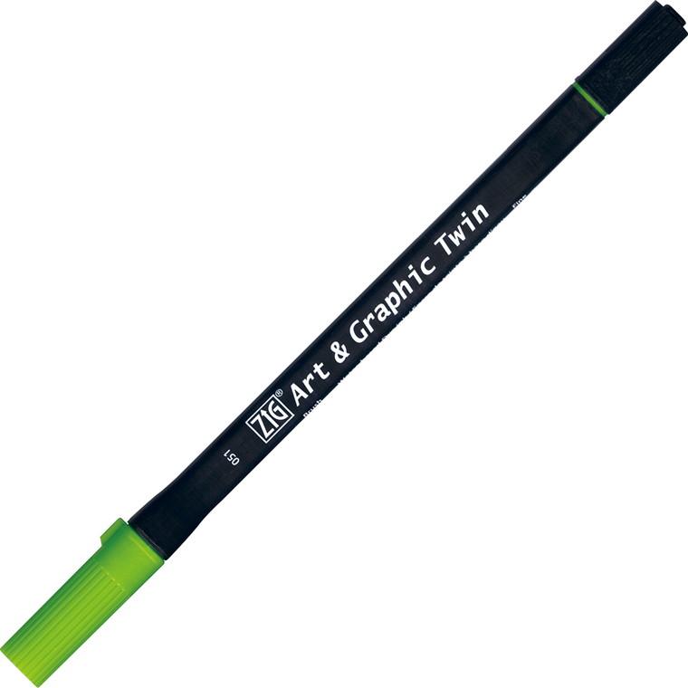 呉竹】ZIG Art & Graphic Twin MAY GREEN 1個入【ゆうパケット対応