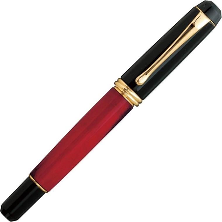 【呉竹】くれ竹 万年筆 夢銀河鹿角 古代日本茜染め DBA140-3 1本入【宅配便】
