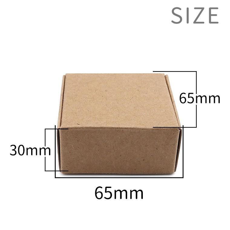 5枚入 約65mm×65mm×30mm 組み立て式 ギフトボックス ライトブラウン【ゆうパケット対応】|enchante|02