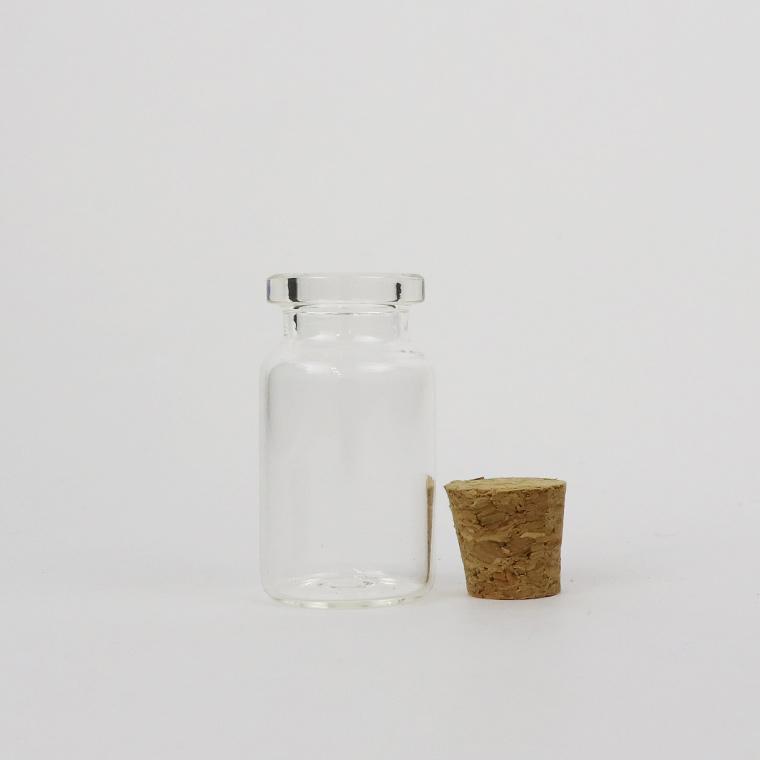 10個セット 22mm×40mm Φ12.5mm ガラス小瓶 コルク栓 【ゆうパケット