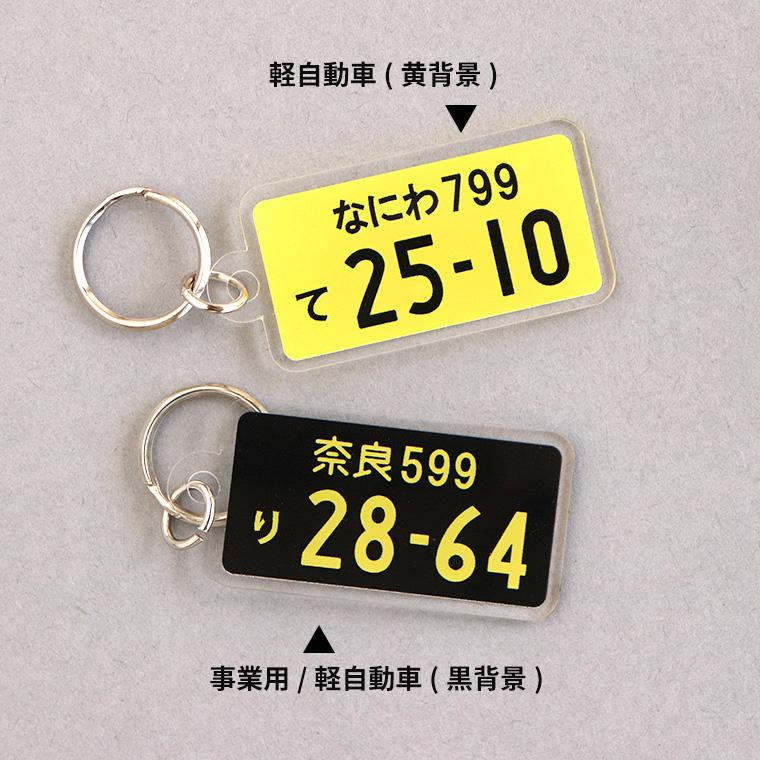 ナンバープレートキーホルダー アクリル製 アンシャンテラボ【ゆう