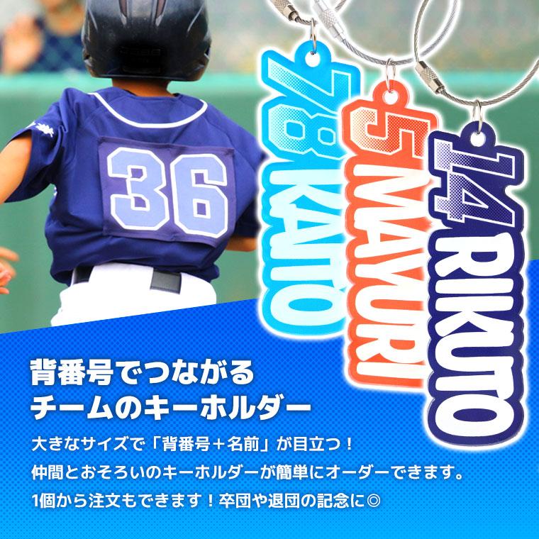 背番号ネームプレートキーホルダー アクリル製 アンシャンテラボ【ゆう