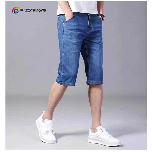 th products デニム ハーフパンツ 膝下丈 楽天市場】デニム ハーフパンツ メンズ 男子 ひざ下 クロップド