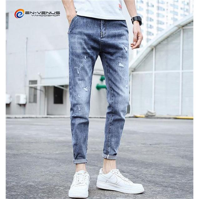 デニム ジーンズ メンズ デニムパンツ ダメージ加工 ストレッチ