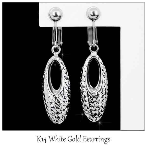 イヤリング レディース K14WG ホワイトゴールド 地金 ジュエリー アクセサリー イヤリング ISD