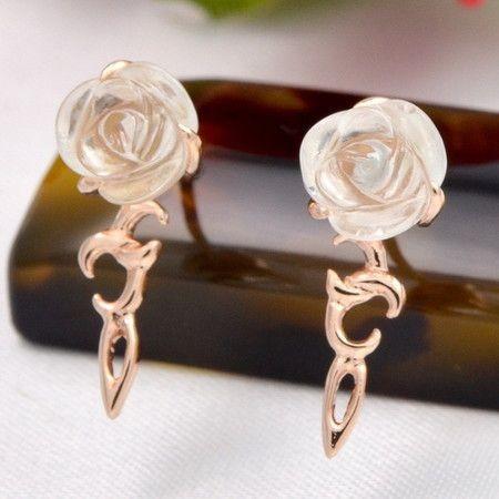 ウズイスト UZUIST ピアス レディース アクセサリー K10PG 鏡面仕上げ ホワイトクォーツ バラ型カット IP-125 レビューを書いて送料無料