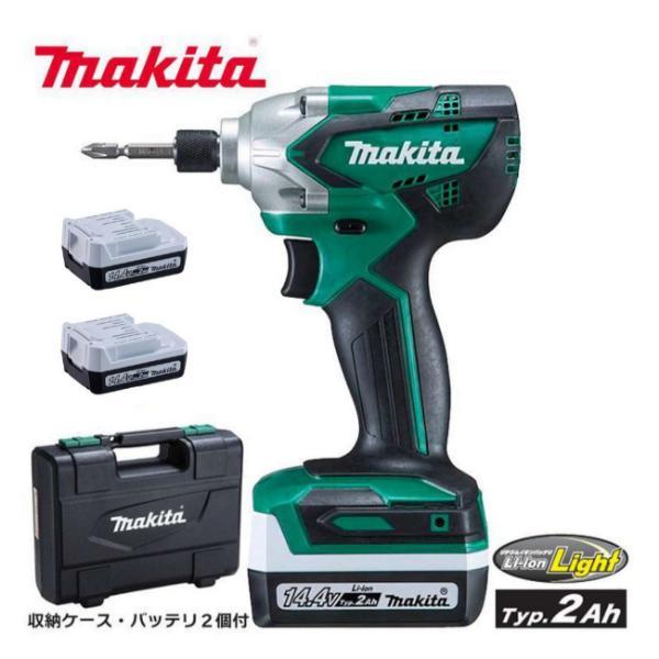 makitaのインパクト2つ マキタ（makita） 充電式インパクトドライバ 14.4V2Ah バッテリ2個