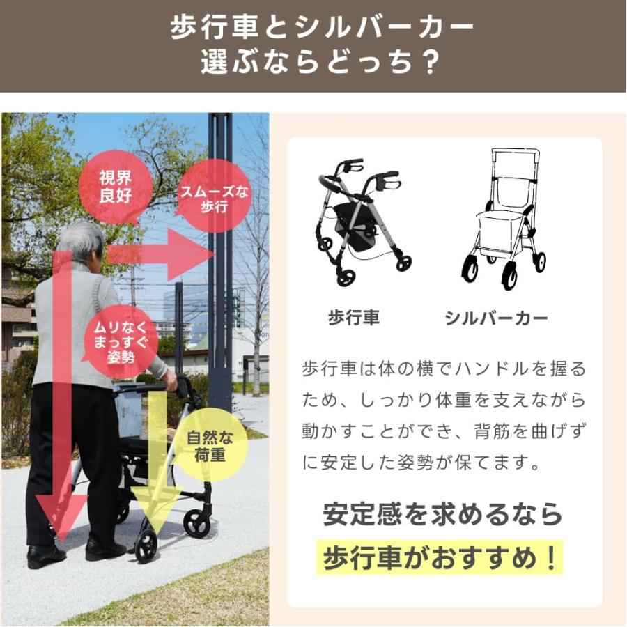 マリン商事 折りたたみ式 座れる 歩行車 歩行器 荷物入れ付 押し車