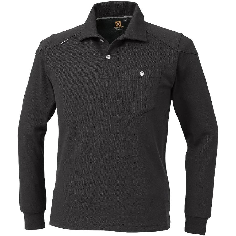 コーコス信岡] GLADIATOR長袖ポロシャツ Gー9118 ブラック L