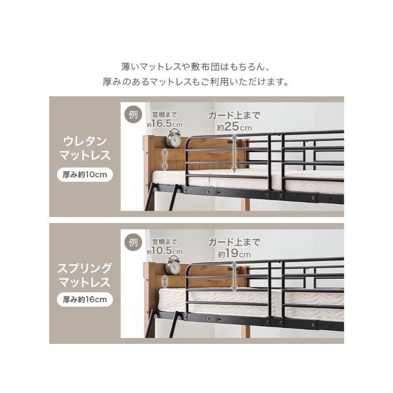 【メーカー直送】萩原ロフトベッド MB-5158NAの画像