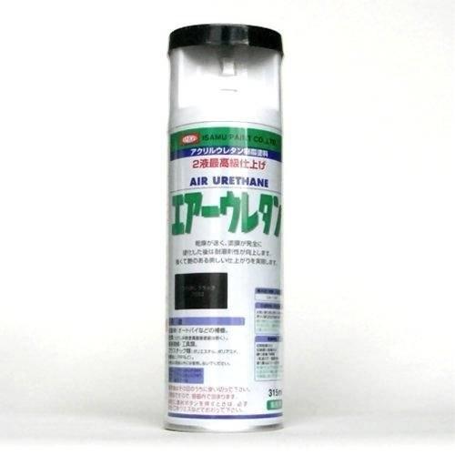 イサム エアーウレタンスプレー 315ml つや消し黒 : エンチョーホーム