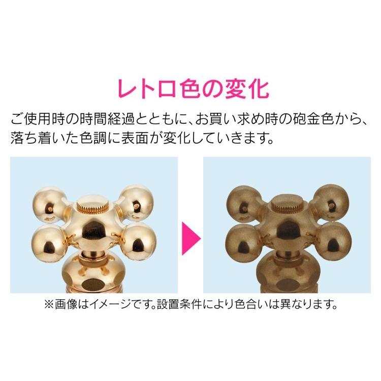 【カクダイ/GAONA/ガオナ】万能ホーム双口水栓 おしゃれ (ホース取付 一般地・寒冷地用 レトロ) GA-RE003_4