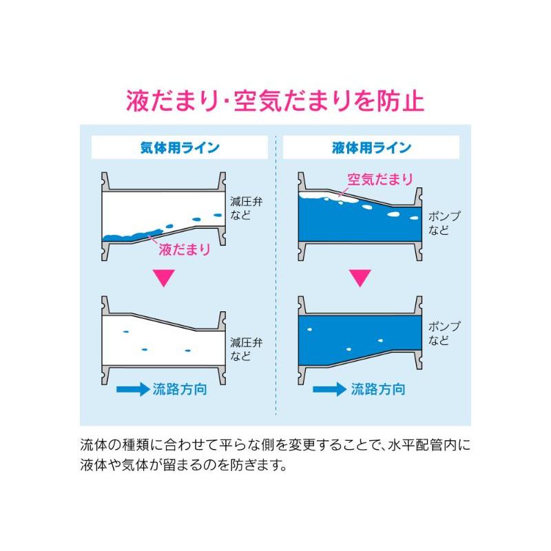 【カクダイ/GAONA/ガオナ】ヘルール偏芯レデューサー（２．５ＳＸ１．５Ｓ）　ＧＡ−ＪＫ２０４_3