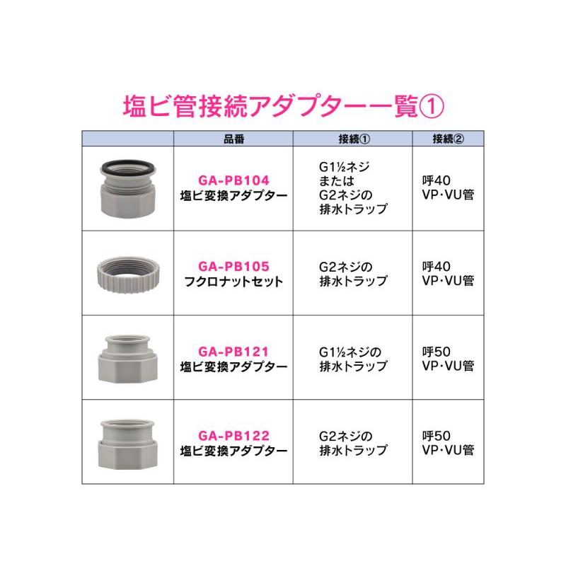 GAONA 【カクダイ/GAONA/ガオナ】塩ビ変換アダプター キッチン