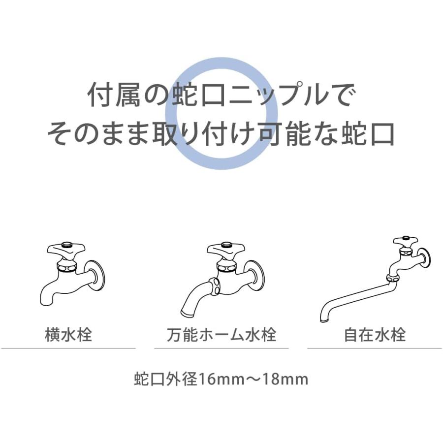 タカギ(Takagi) ホースリール NANO NEXT 15m(GY) 内径7.5mm