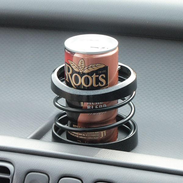 槌屋ヤック ドリンクホルダー コイルドリンク2プラス BK PZ-333