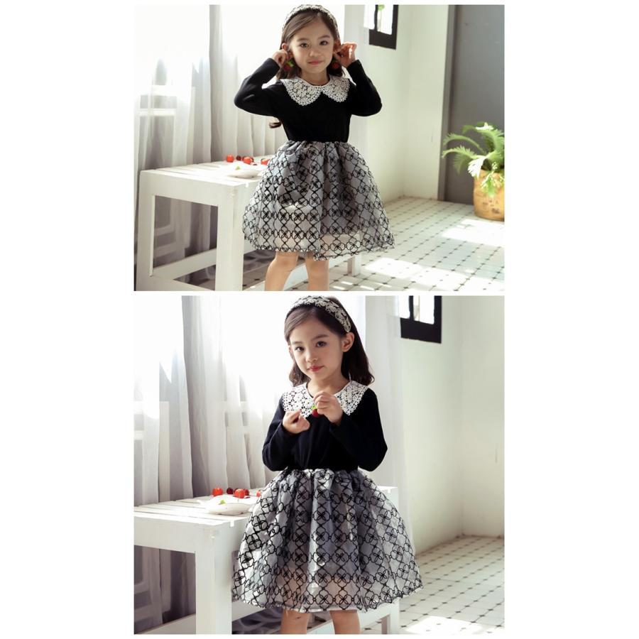 ワンピース 子ども服 ドレス おしゃれ 可愛い フォーマル 女の子 キッズ 子供服 結婚式 入学式 卒業式 発表会 長袖 春秋 100 110 1 130 140cm Ln0967 Encore 通販 Yahoo ショッピング