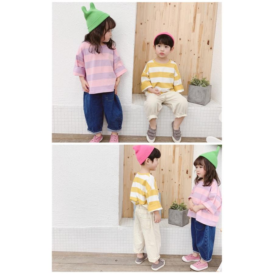 韓国子供服 キッズ 女の子 男の子 子供 ｔシャツ 春秋 80 90 100 110 1cm ティシャツ 可愛い ガーリー カジュアル ナチュラル シンプル お出かけ着 散歩 Ln1055 Encore 通販 Yahoo ショッピング